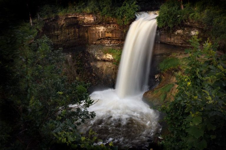 Minnehaha Falls at Minnehaha Falls Regional Park Minneapolis Minnesota